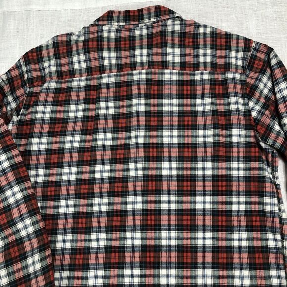Vtg Polo Jeans Co Ralph Lauren Flannel Shirt Men L Grey Red Plaid Button Up Work - Picture 9 of 13